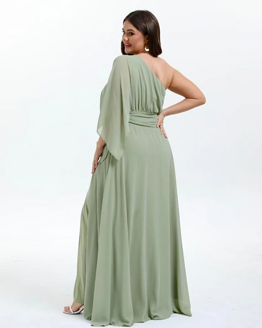 Vestido Asimétrico Largo Curvy - Imagen 4