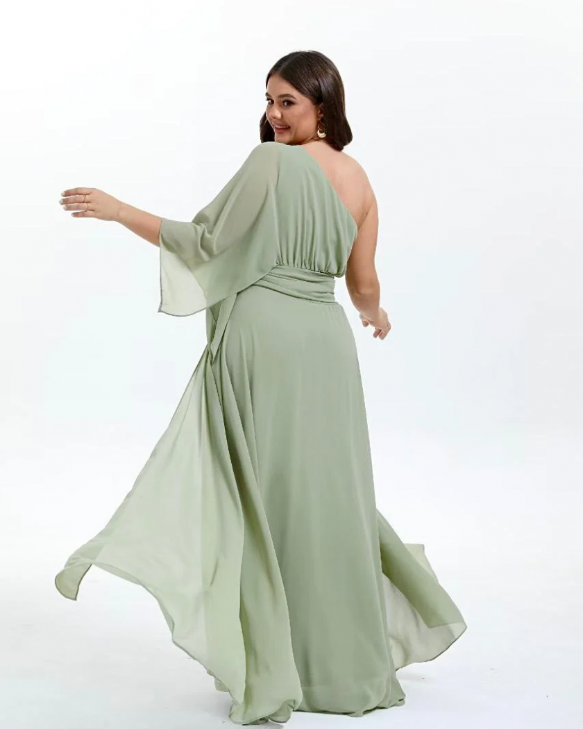 Vestido Asimétrico Largo Curvy - Imagen 3