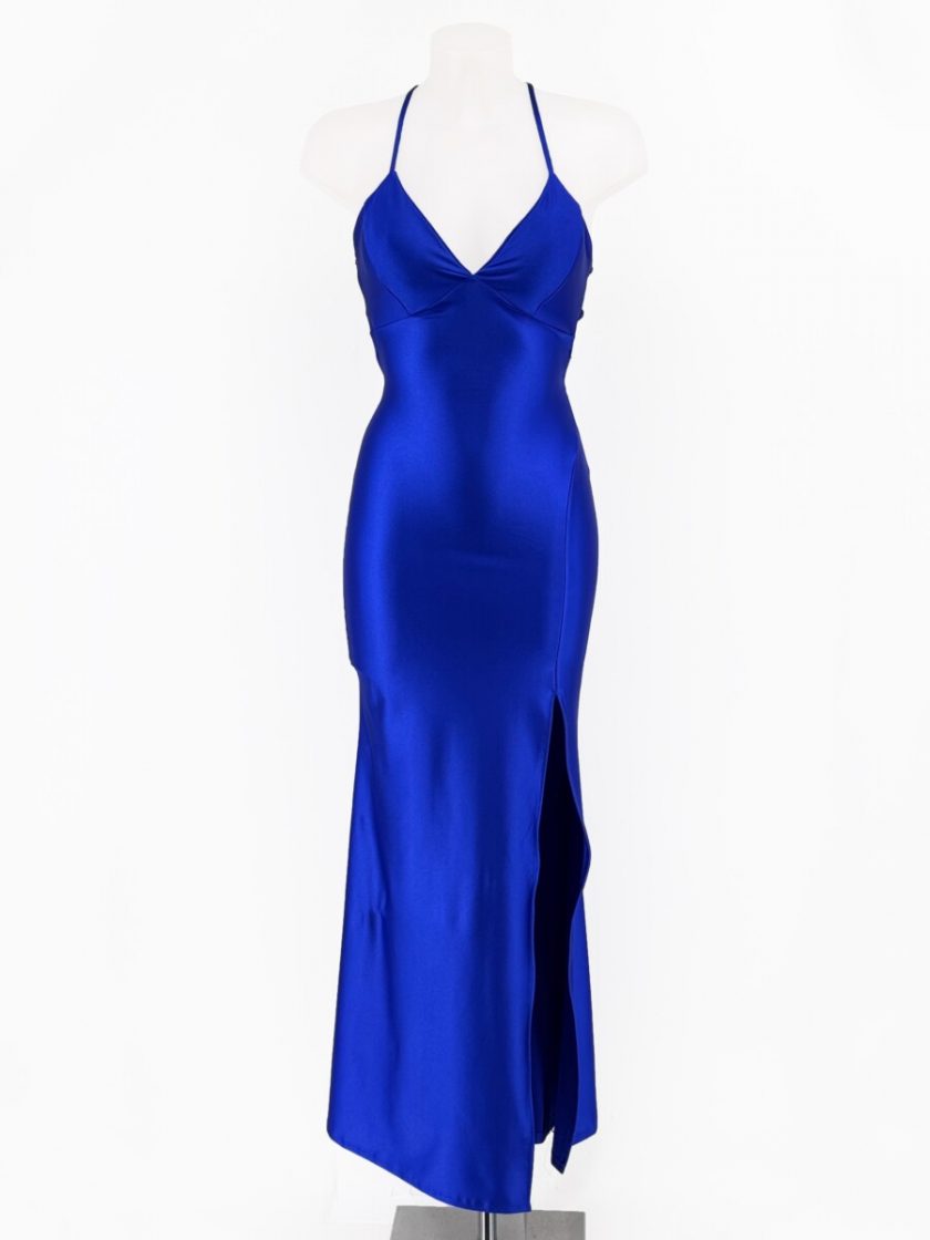 Vestido Seda Espalda Cruzada Escote triángulo - Imagen 7