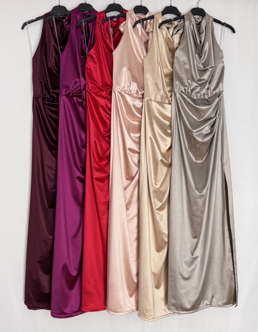 Vestido Seda Halter Cascada - Imagen 17