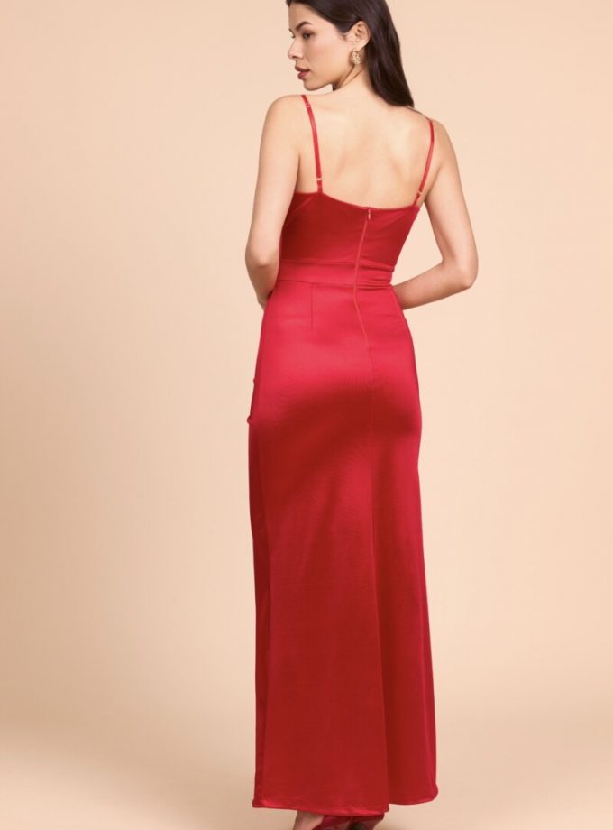 Vestido Seda Cascada Tirantes