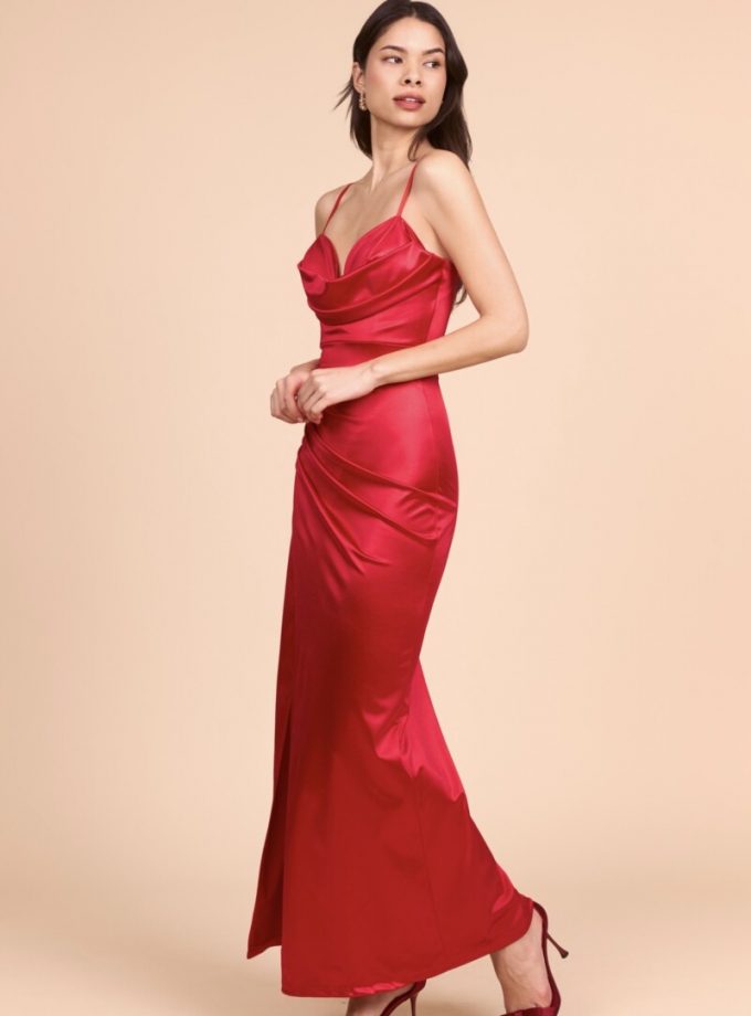 Vestido Seda Cascada Tirantes