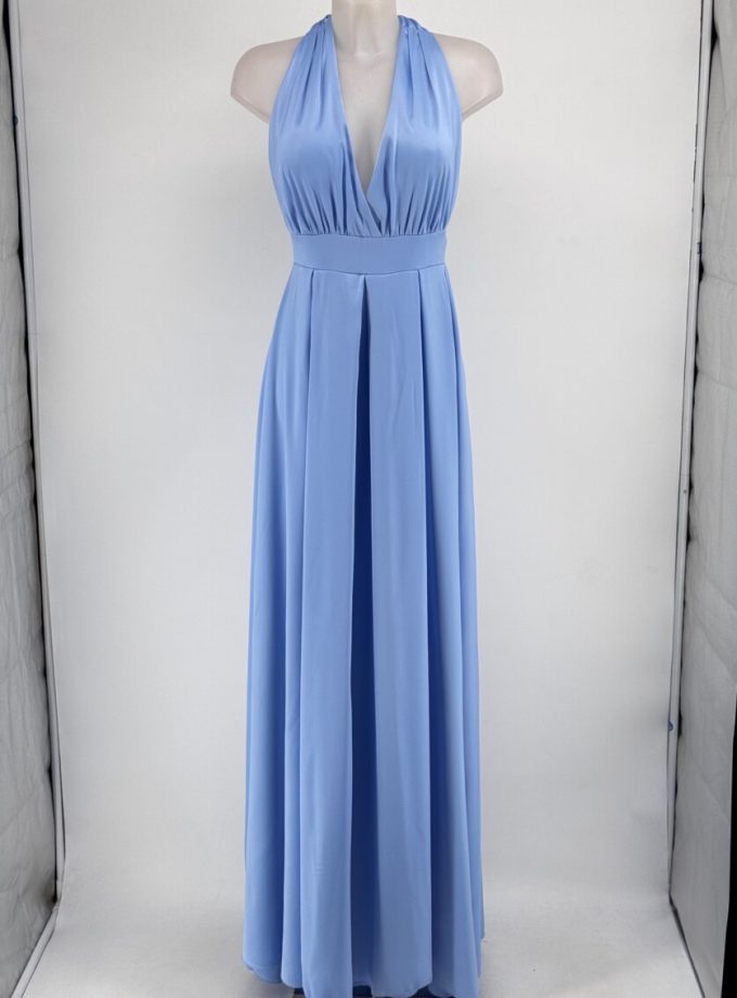 Vestido Seda Escote Alas