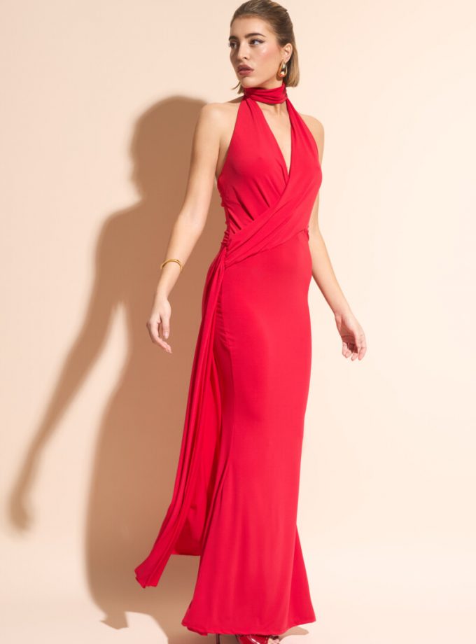 Vestido Escote Cruzado Cuello