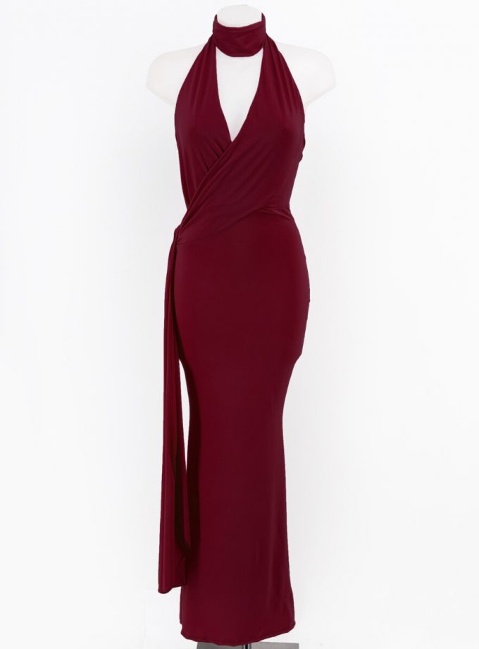 Vestido Escote Cruzado Cuello