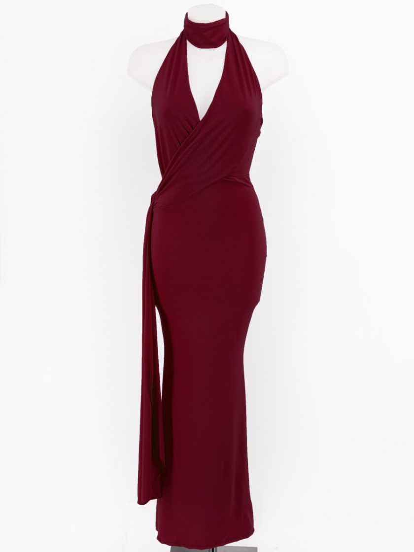 Vestido Escote Cruzado Cuello - Imagen 3