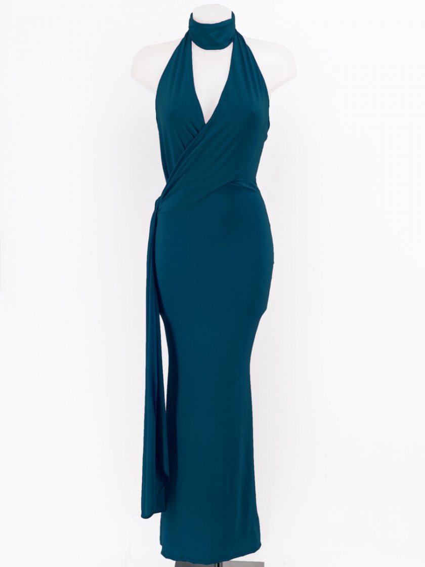 Vestido Escote Cruzado Cuello - Imagen 2