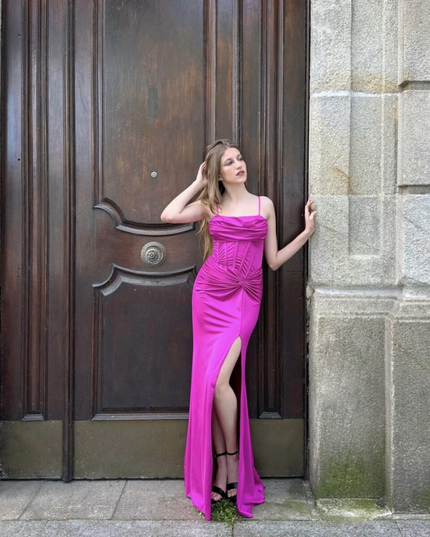 Vestido Seda Varillas Espalda Cruzada - Imagen 6