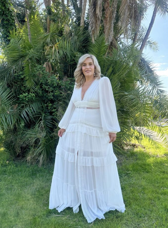 Vestido Boho Mangas Curvy Novia