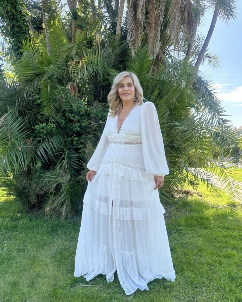 Vestido Boho Mangas Curvy Novia - Imagen 5