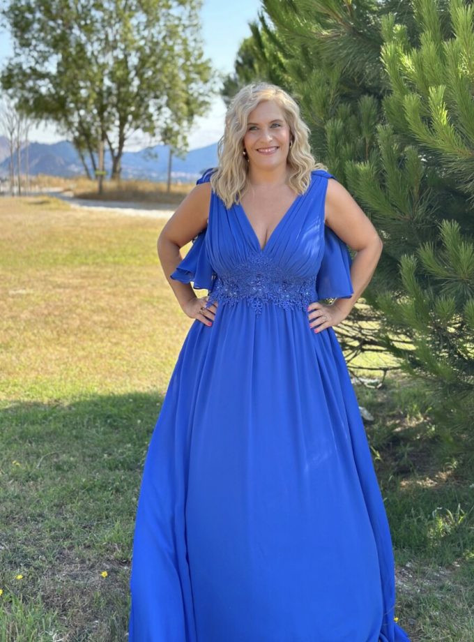 Vestido Capa Cintura Flores Curvy