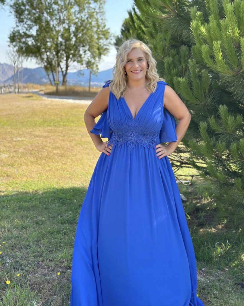 Vestido Capa Cintura Flores Curvy - Imagen 16