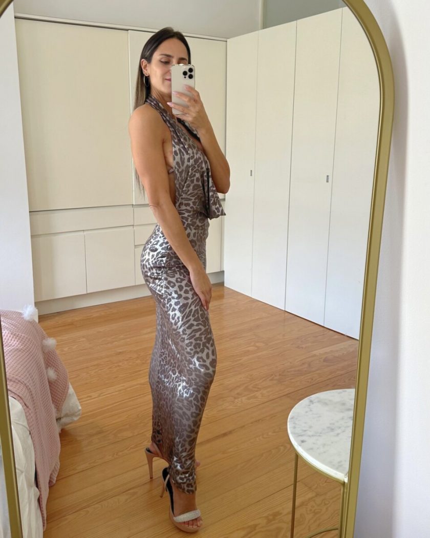Vestido Seda Leo Escote Cascada - Imagen 4