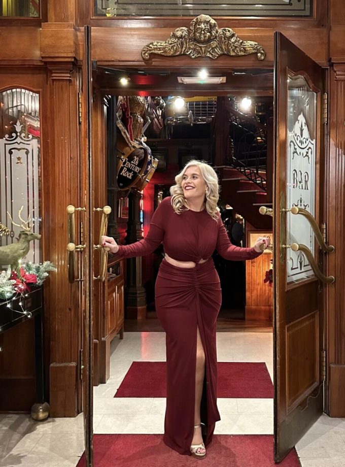 Vestido Mangas Cintura Abierta