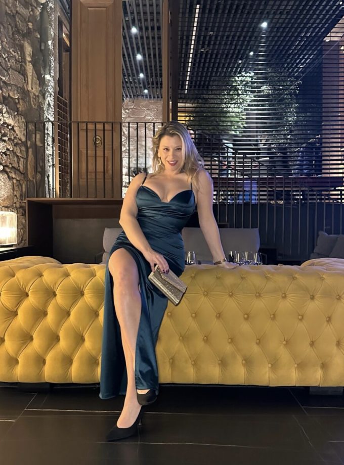 Vestido Seda Cascada Tirantes