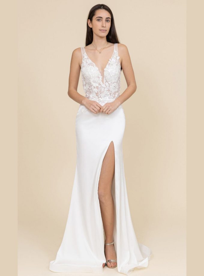 Vestido Sirena Torso Encaje