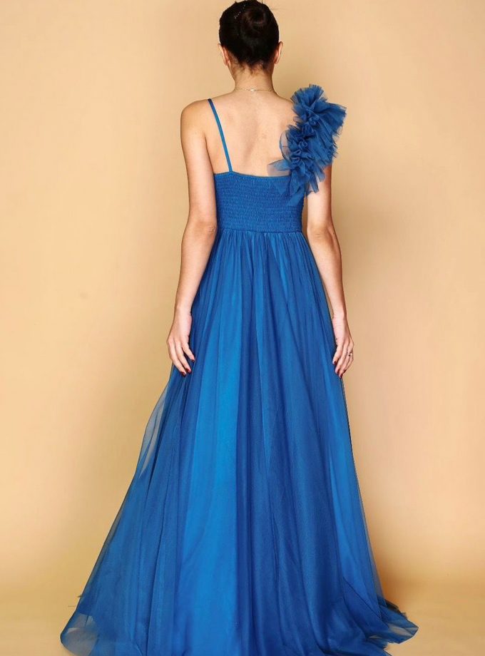 Vestido Tul Abertura Hombro Curvy