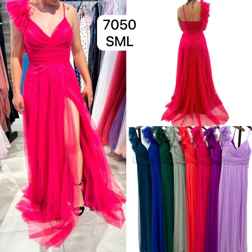 Vestido Tul Abertura Hombro Curvy - Imagen 17