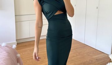 Vestido Cruzado Abertura Midi