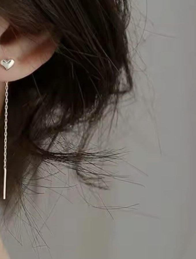 Pendientes Corazón Cadena