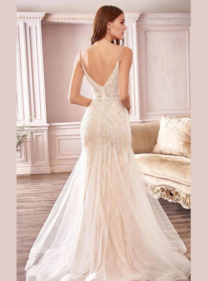 Vestido Sirena Brillo Tirantes