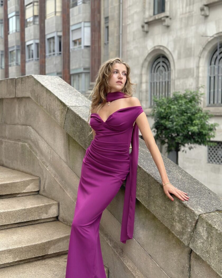 Vestido Sirena Escote Hombros - Imagen 7