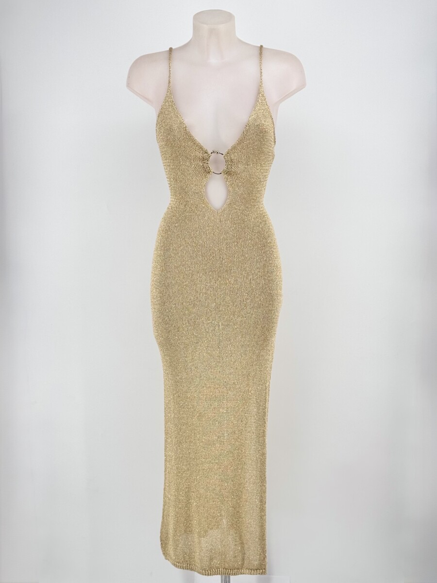 Vestido Punto Escote Aro