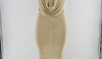 Vestido Punto Escote Cascada
