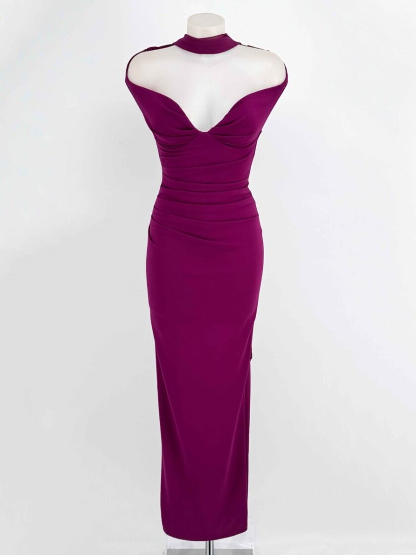 Vestido Sirena Escote Hombros - Imagen 2
