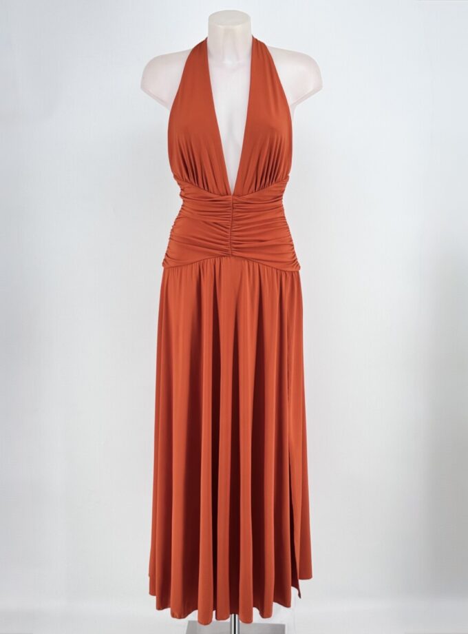 Vestido Drapeado Cintura Escote