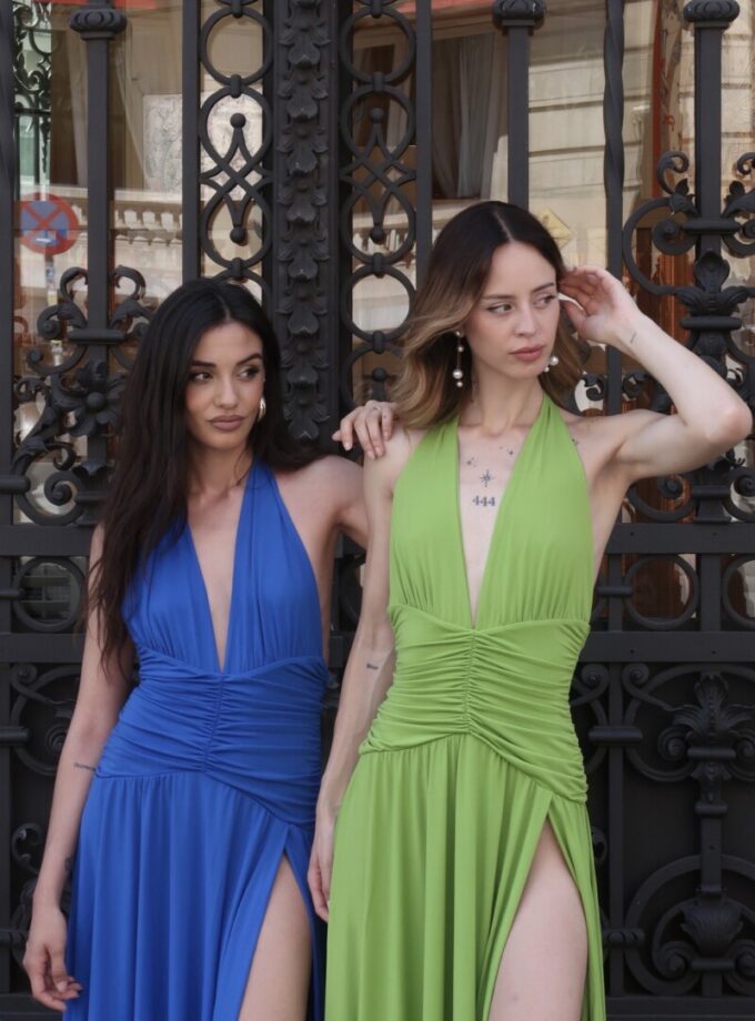 Vestido Drapeado Cintura Escote