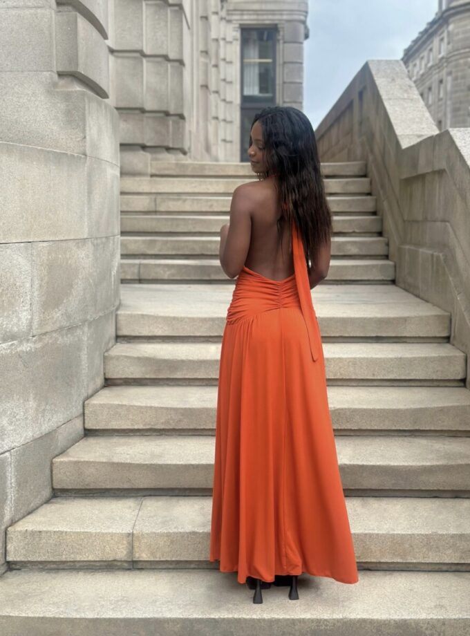 Vestido Drapeado Cintura Escote