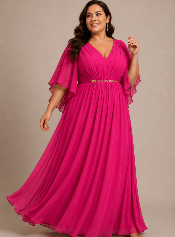 Vestido Cadena Cintura Curvy