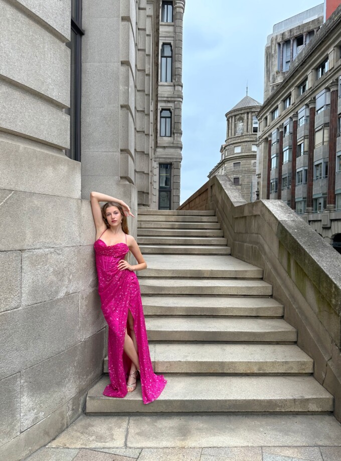 Vestido Corsé Purpurina