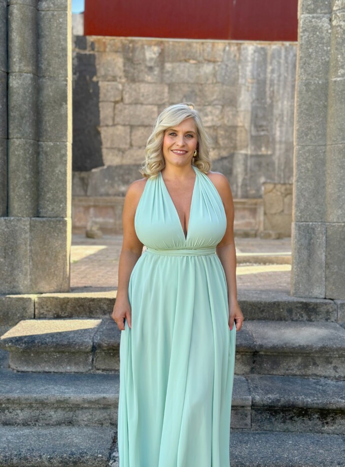 Vestido Multiposición Gasa Abertura