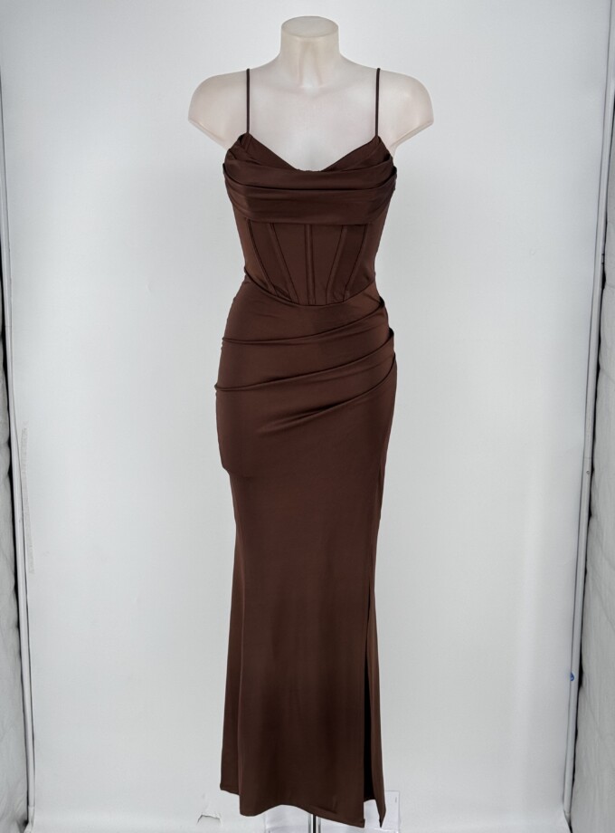 Vestido Seda Varillas