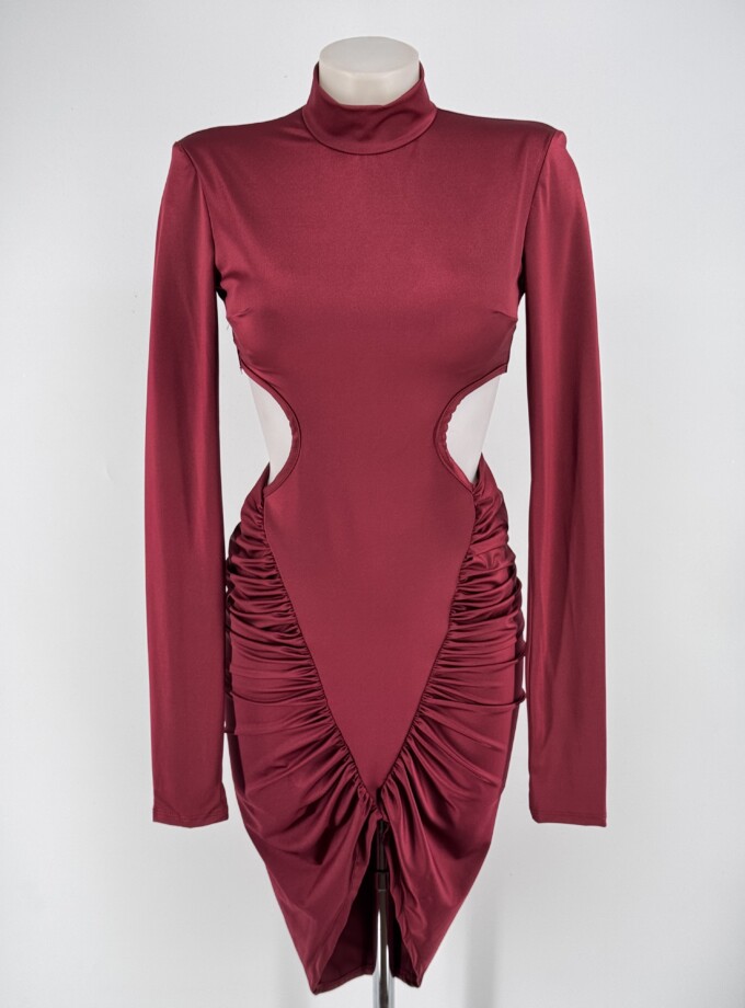 Vestido Frunce Cadera Mangas