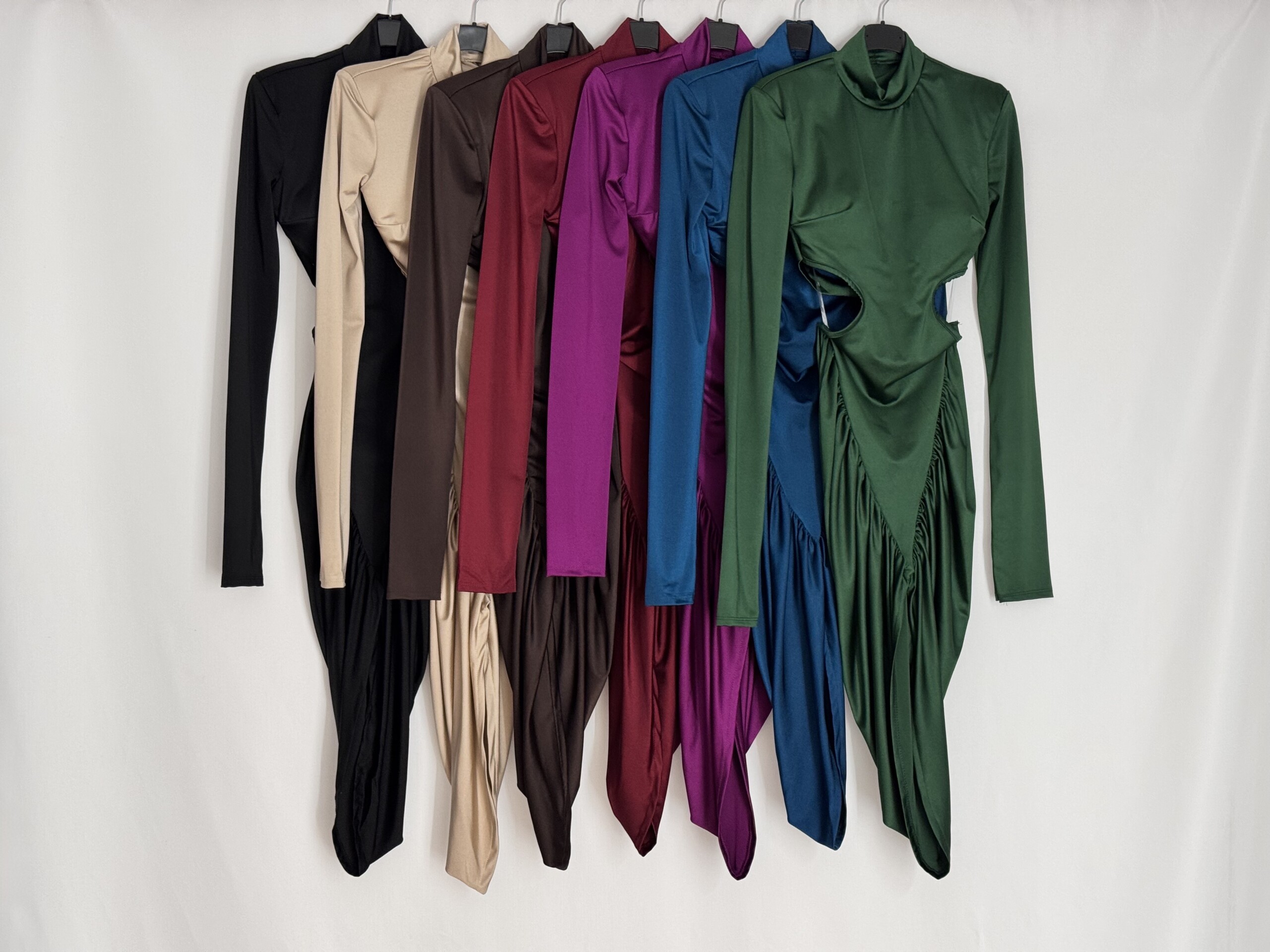 Vestido Frunce Cadera Mangas