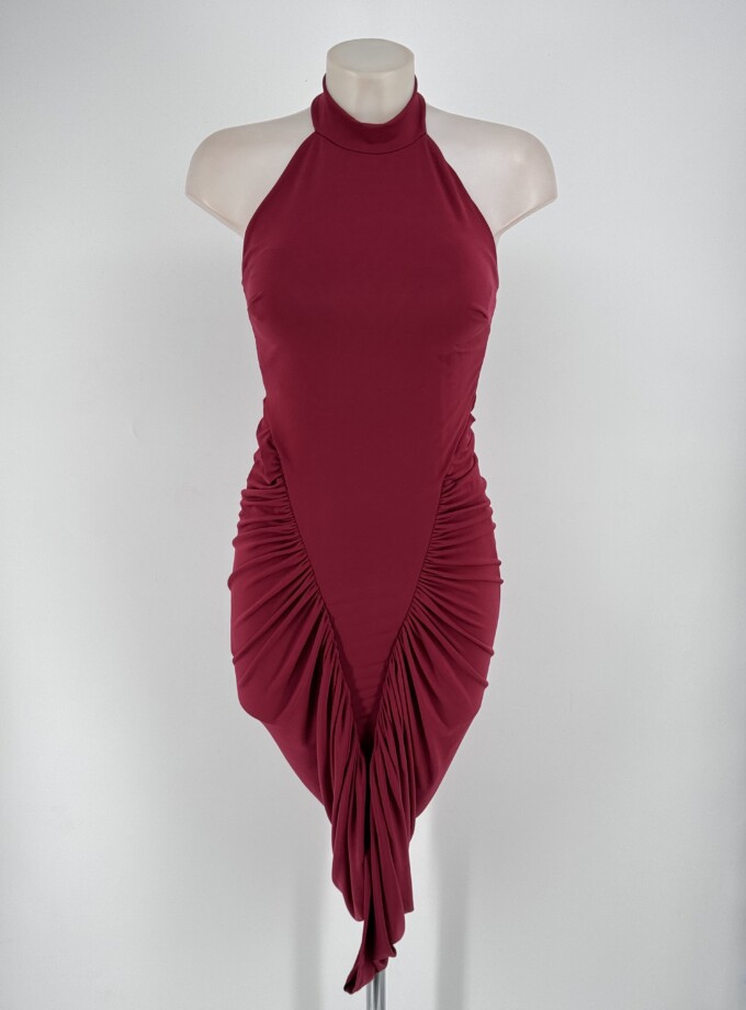 Vestido Frunce Cadera Halter