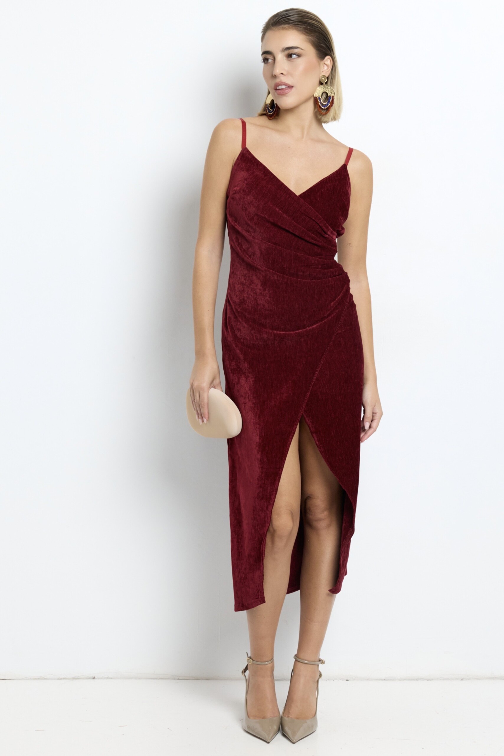 Vestido Cruzado Terciopelo