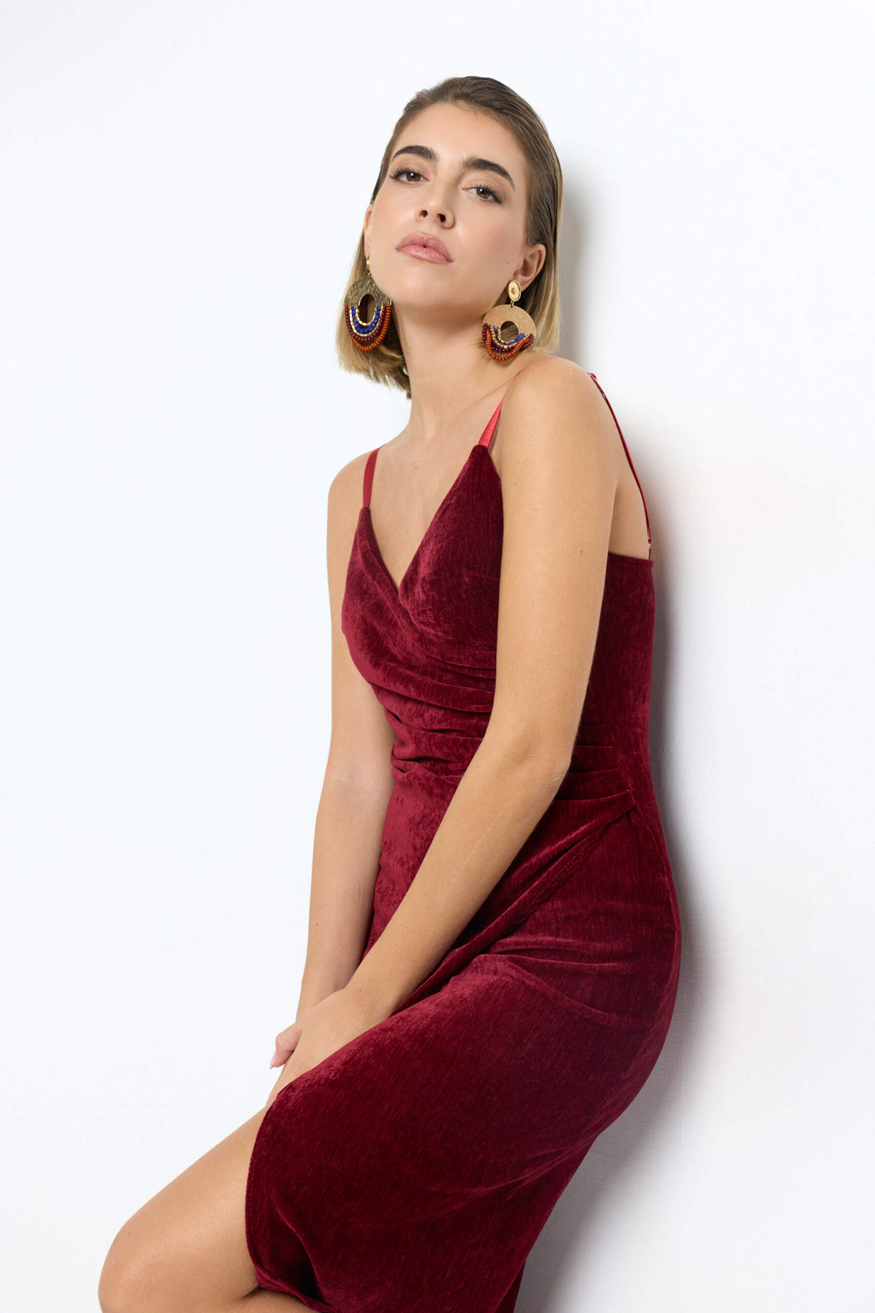 Vestido Cruzado Terciopelo