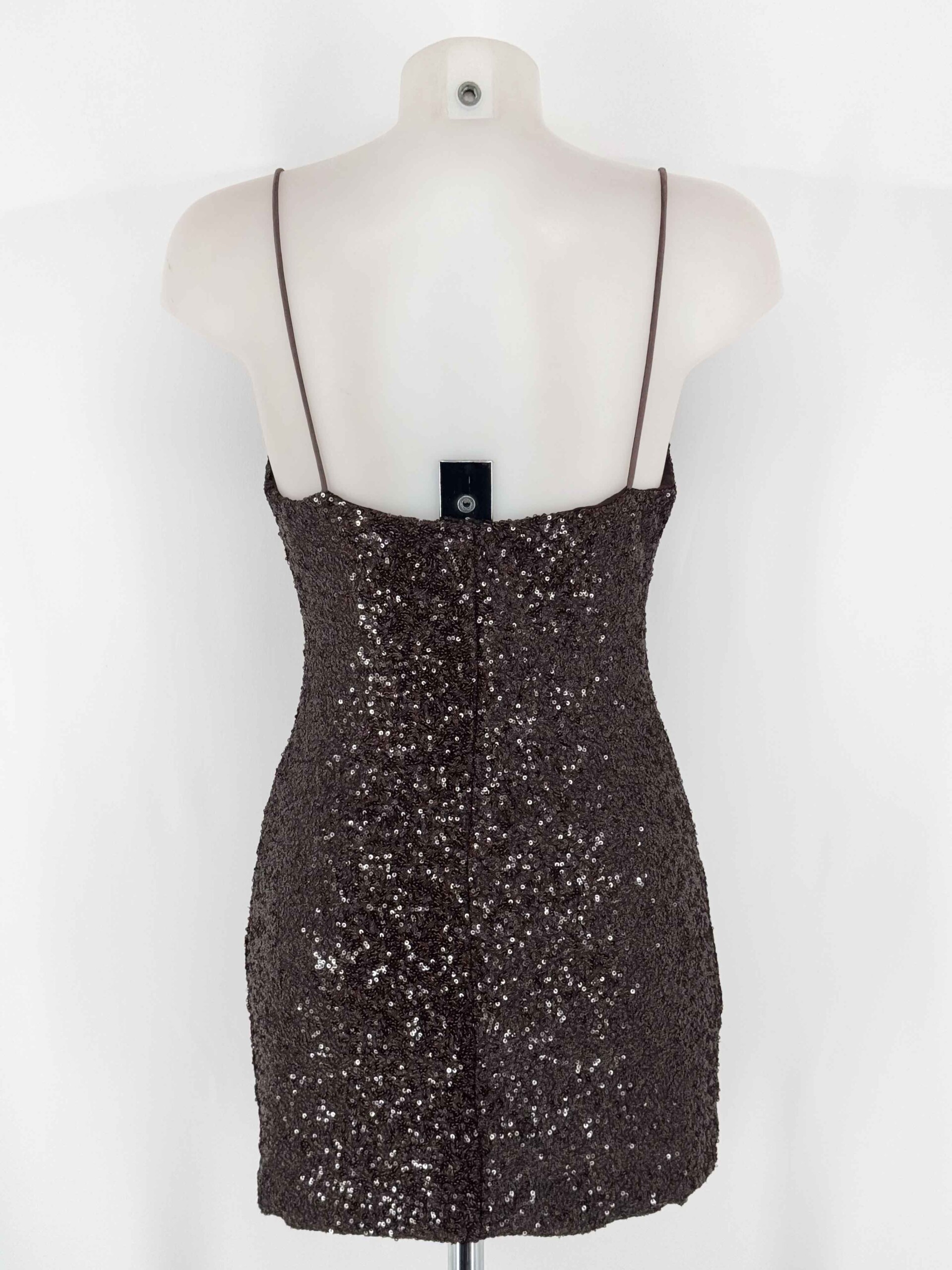 Vestido Lentejuelas Tirantes Corto