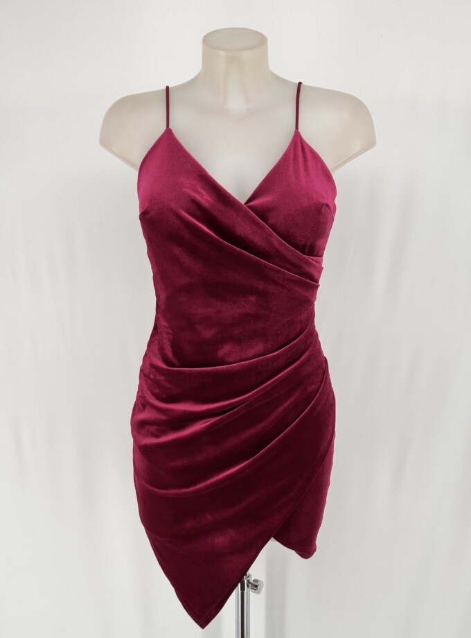 Vestido Cruzado Terciopelo Corto