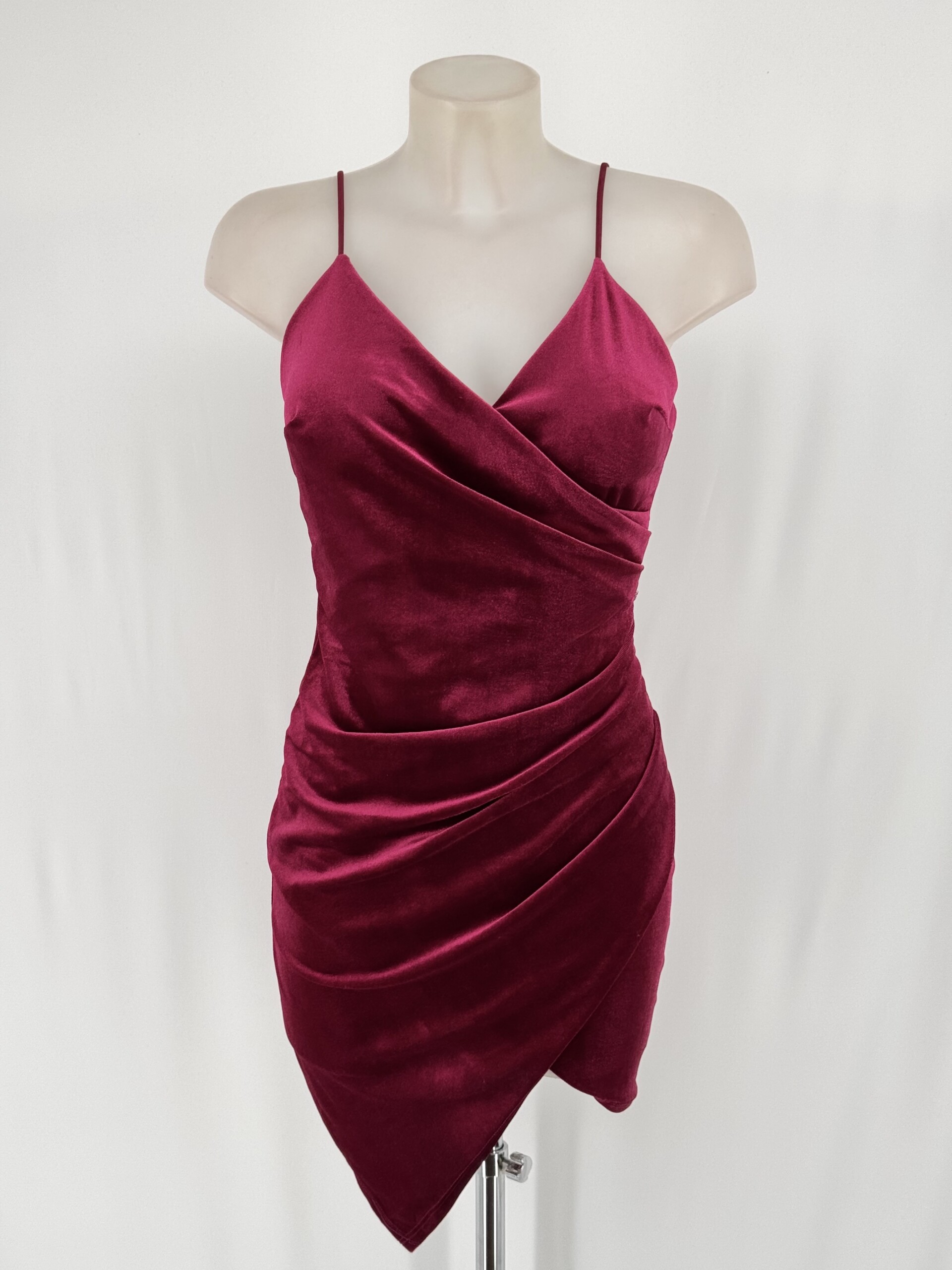 Vestido Cruzado Terciopelo Corto