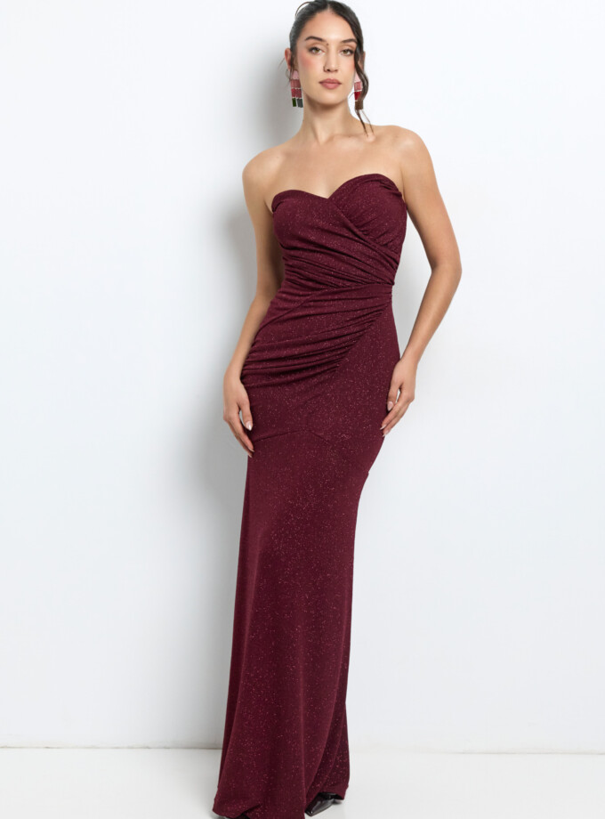 Vestido Lurex Drapeado Sirena