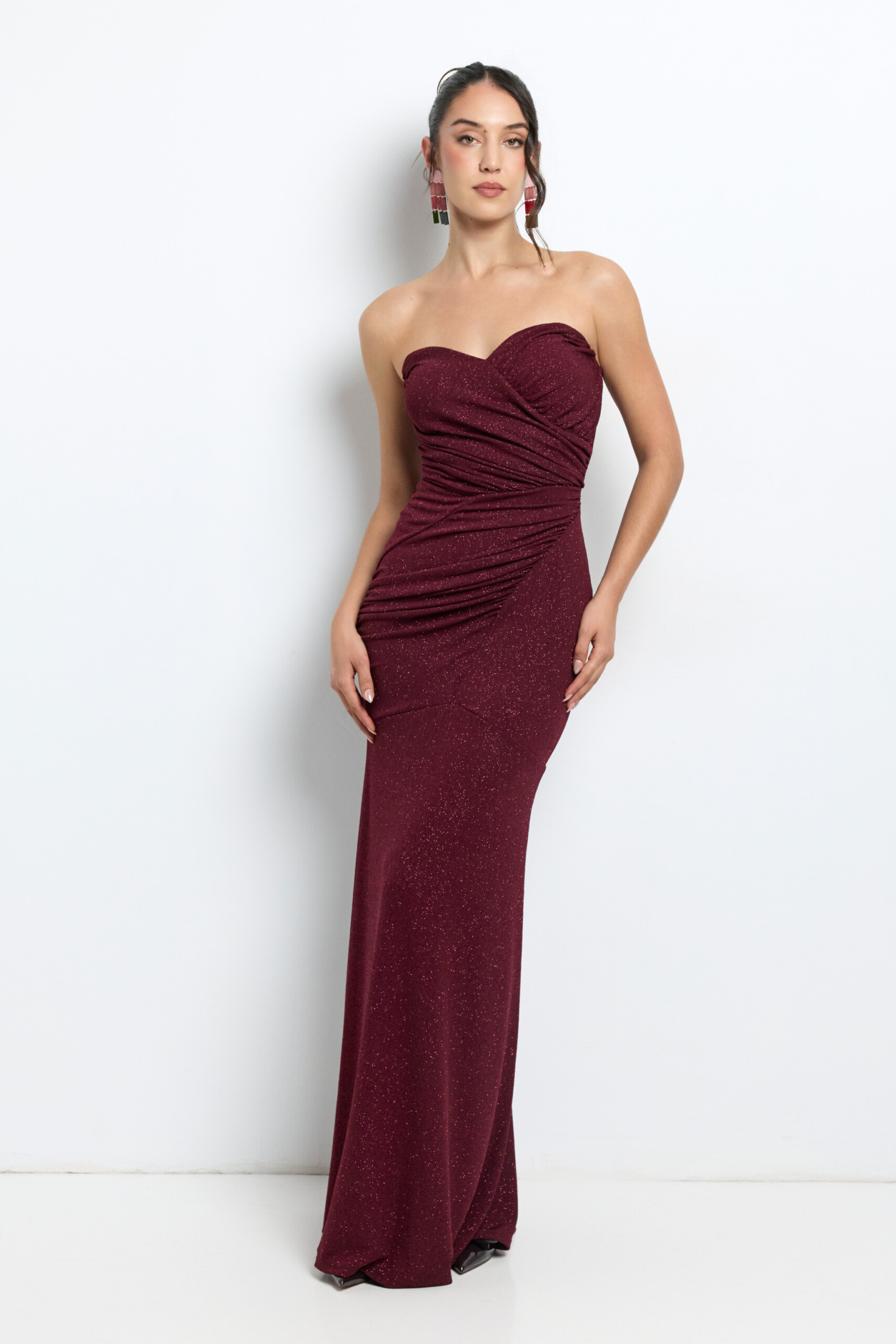 Vestido Lurex Drapeado Sirena