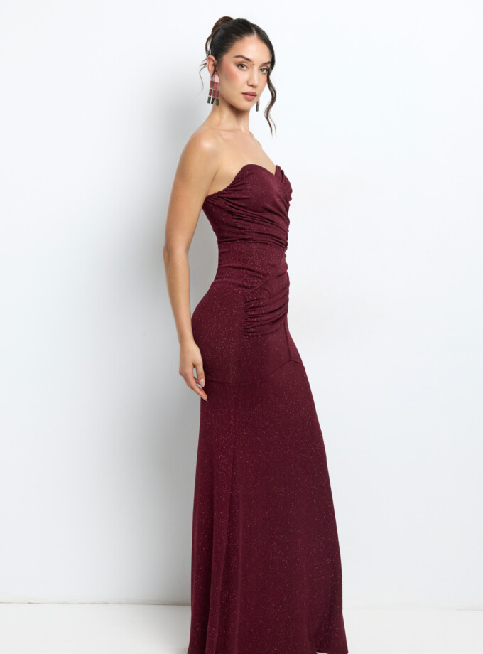 Vestido Lurex Drapeado Sirena