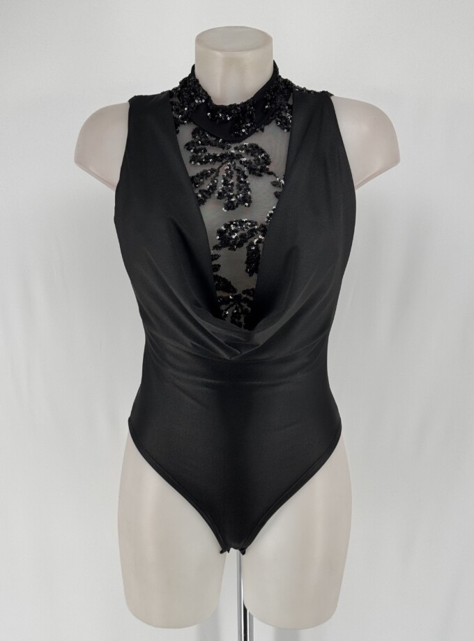 Body Lentejuelas Flores Cascada