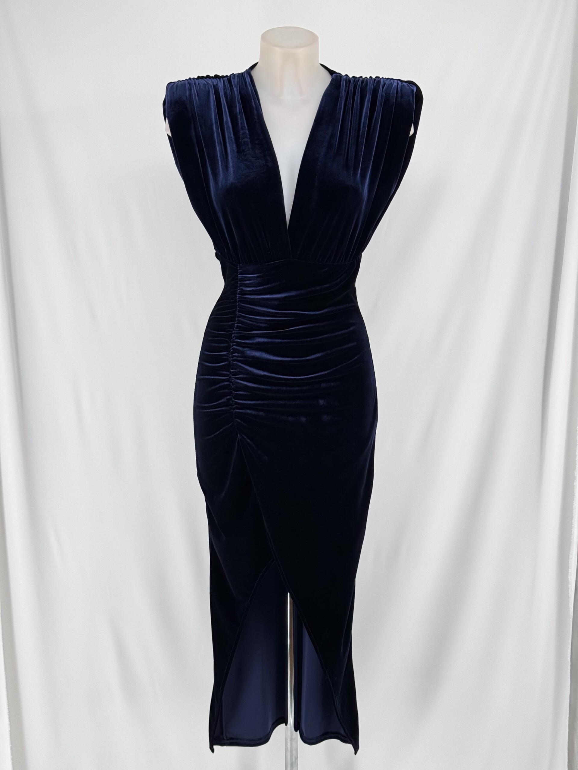 Vestido Terciopelo Frunce