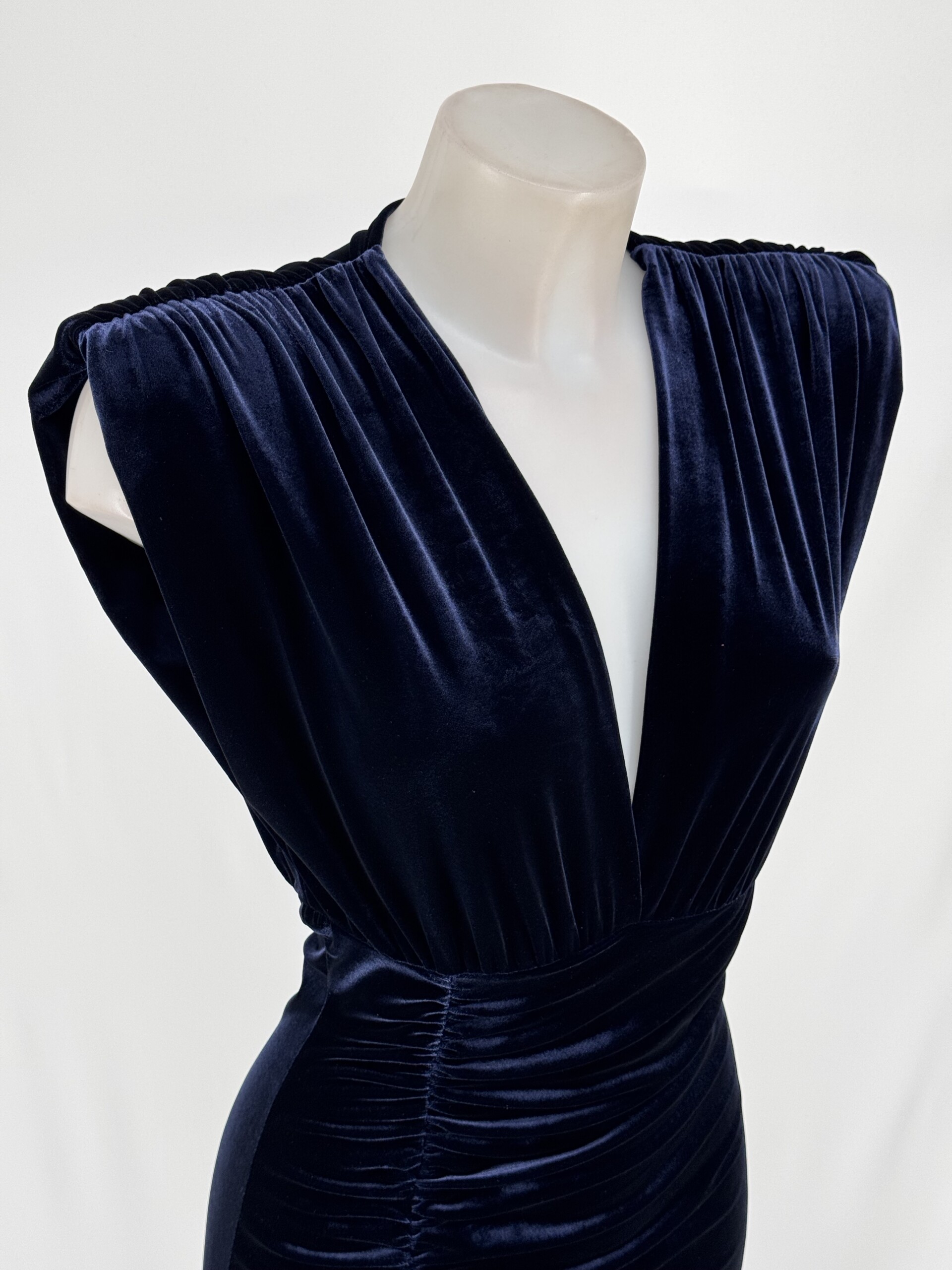 Vestido Terciopelo Frunce